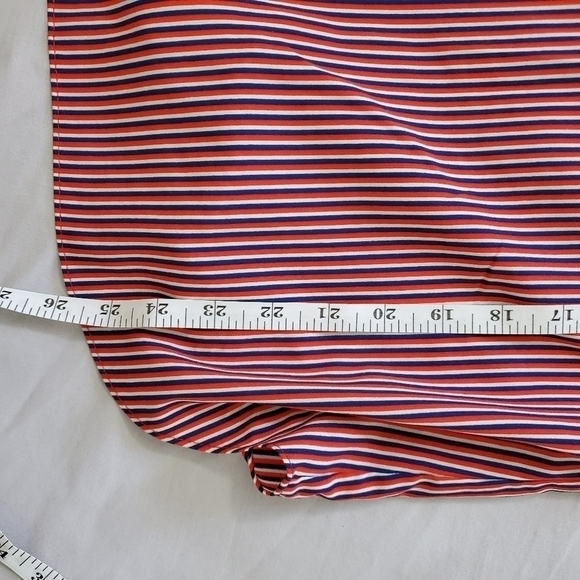 CAbi Blouse Small Franklin Red Striped Top Pockets Lightweight Longsleeve - Picture 7 of 8